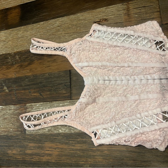Free People pale pink corset top - Picture 3 of 3